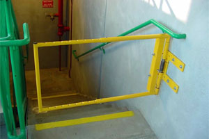 photo of a stair safety gate