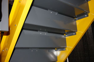 photo of bottom view of metal stair detail
