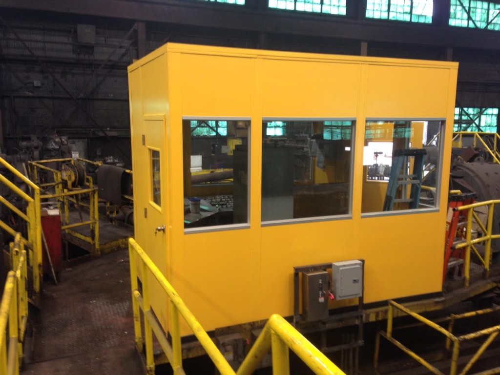 Steel plant control room constructed of non-progressive modular building system