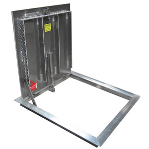 Photo of a floor hatch for retrofit applications