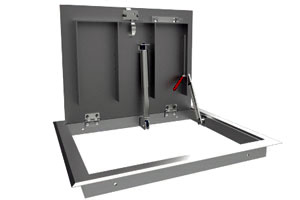 Photo of floor hatch with angle frame