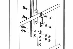 Mounting diagram for personal fall arrest system