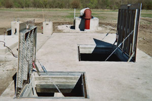 pour-in place floor hatch