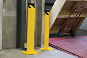 photo of steel guard bollards