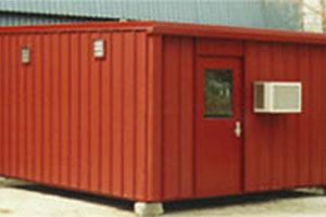 photo of corrugated steel control room
