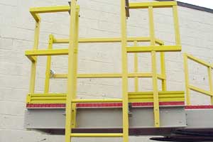 Fiberglass-frp-ladder-platform