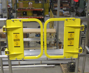 Photo of a extra wide paired ladder gate